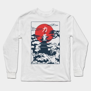 Kyoto Japanese Old Capital Temple Tshirt Long Sleeve T-Shirt